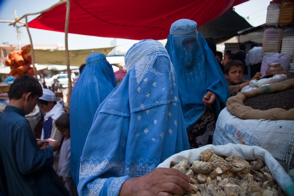 A marketplace in Kabul, Afghanistan.